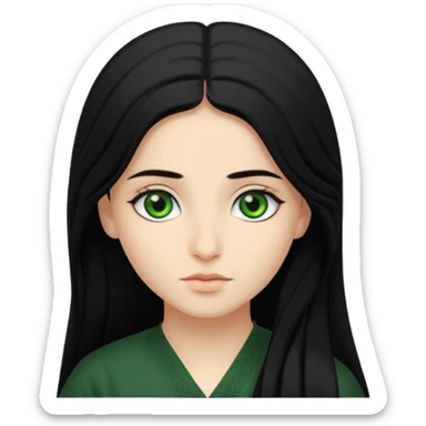 Pathan Pashtun girl green eyes sticker