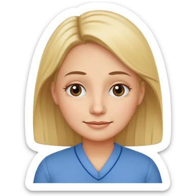 Depict a kindergarten teacher who looks exhausted while helping others, symbolizing neglecting their own needs. 
Make it recognizable at small sizes, positive but realistic. Transparent background, no text. sticker