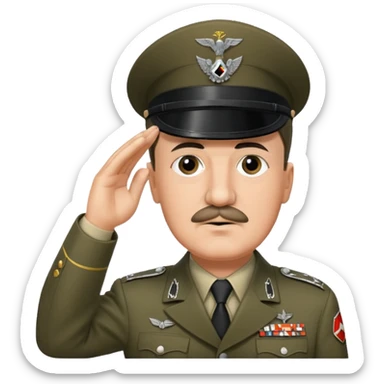 Adolf Hitler saluting  sticker