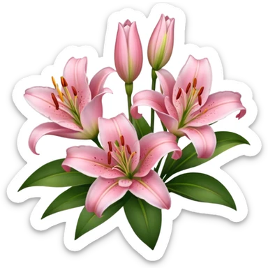 pink lilies sticker