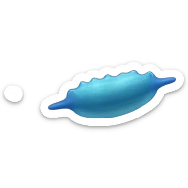 Blue sea slug happpy sticker