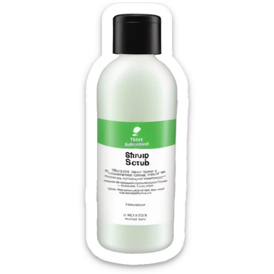 bottle of scalp scrub with label sticker