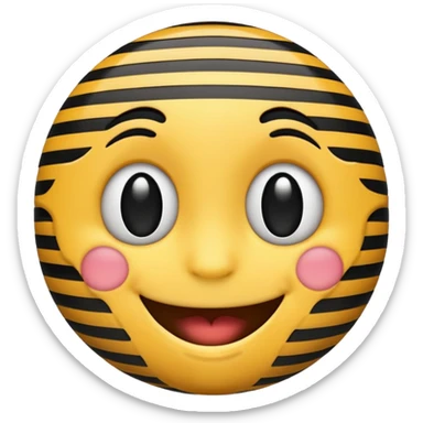 fait moi un emoji qui sourit mais au lieu d’être avec un fond jaune il a un fond arc en ciel mais avec du noir dans l’arc en ciel sticker