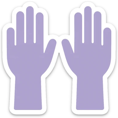 A dull purple Raising Hands sticker