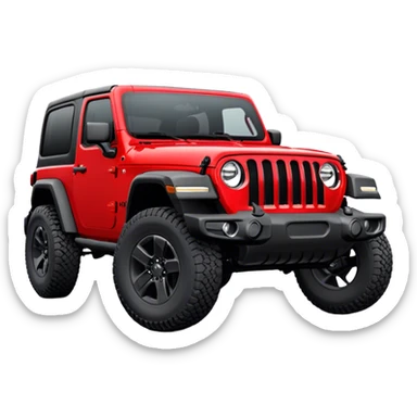 Jeep Wrangler - Jeep (Model Year: 2022) (Iconic colour: Red) sticker