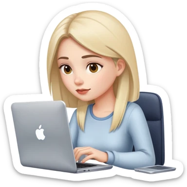 Can u do this girl online shopping on a computer  sticker