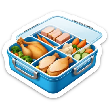 "mister energy" is a chain store selling healthy food, such as chicken, pork, or fish with vegetables.
create a logo without a person for this.
it's basically a lunch box iwth a clear lid on top sticker