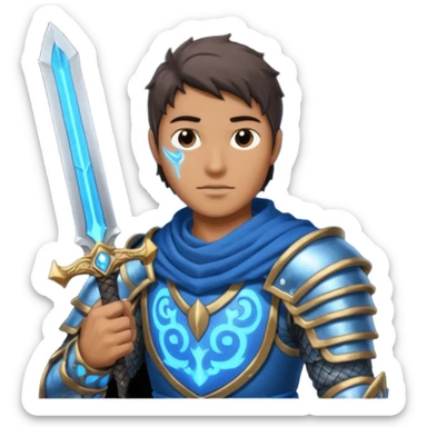 Man holding big DARK souls moonlight sword sticker