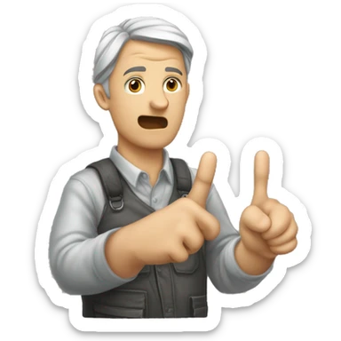 Eine Fraust wo der Daumen zwischen dem Mittelfinger und Zeigefinger ist sticker