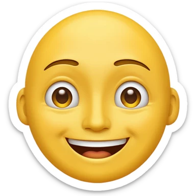 Create a yellow face nodding  sticker