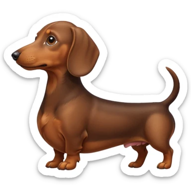 dachshund side view sticker