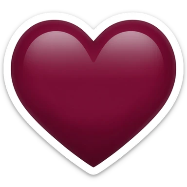 Maroon heart sticker