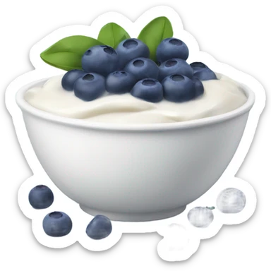yoghurt bowl with blueberries sticker
