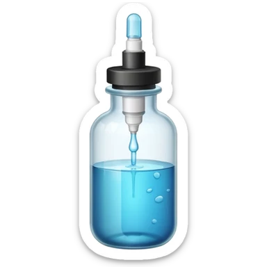 injections with near small bottle sticker