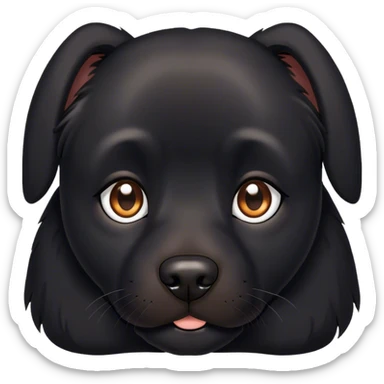 Perrita negra tierna sticker
