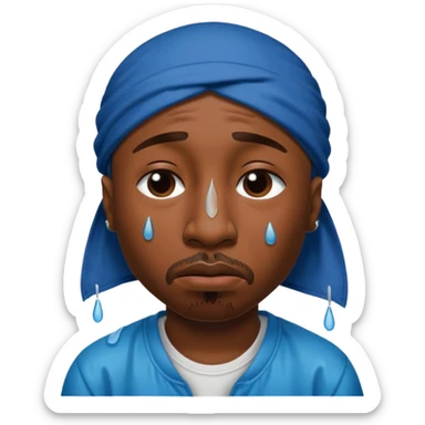 tupac, crying, fat sticker