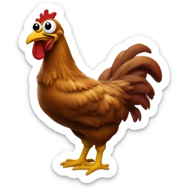 chicken with a dr pepper sticker