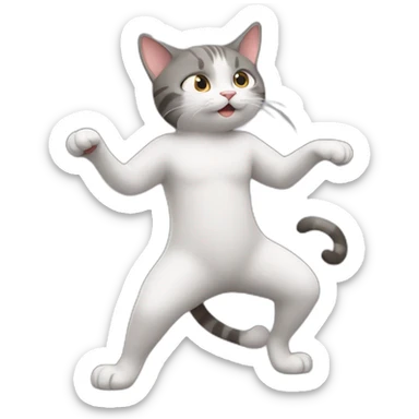 Cat dance the macarena sticker