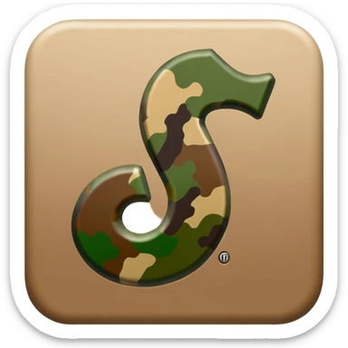 Fortnite logo F with a camouflage pattern sticker