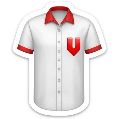white shirt with bold red W on it sticker