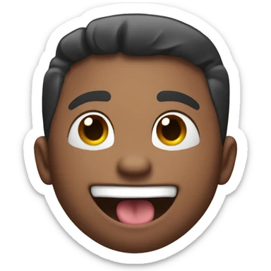 Super happy with tongue out  sticker