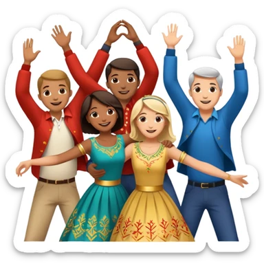 I want an emoji with people making a “horă” sticker