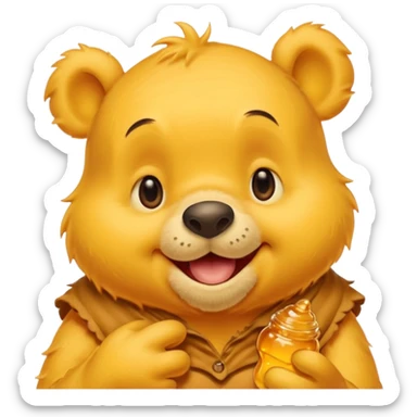 a cute whinne the pooh sticker