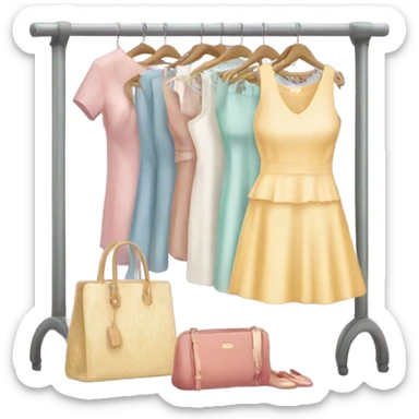 Clothing rack feminine  sticker