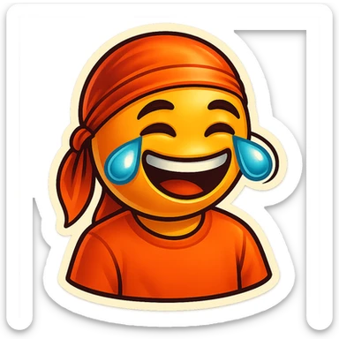 lol face laughing crying
orange shirt
make him smile
Change His durag To orange sticker