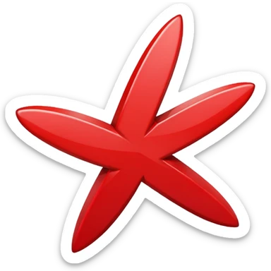 general red x symbol sticker