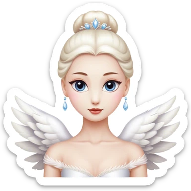 White swan ballerina  sticker