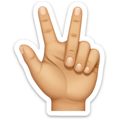 A fisted hand with the thumb between the index finger and middle finger sticker