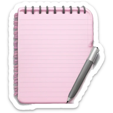 light pink notepad sticker