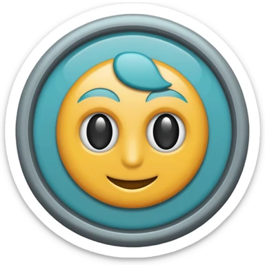 marca de verificación  un "check"  dentro de un círculo de color cian o turquesa, con un borde gris claro. sticker