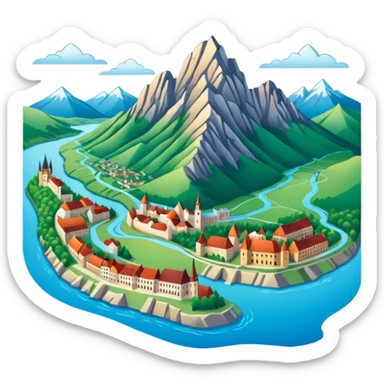 Grater Hungary map sticker