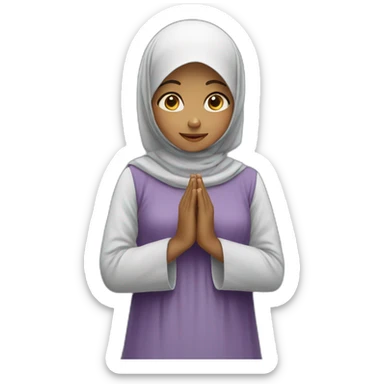 Muslim prayer girl sticker
