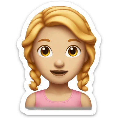Strawberry blonde girl sticker