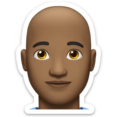 Bald handsome light skin black man sticker