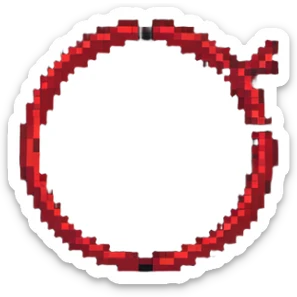 pixel art no symbol with red circle slash sticker