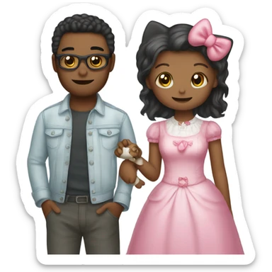 hello kitty and dear daniel sticker