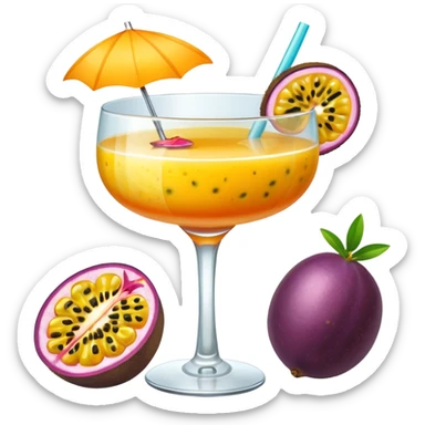 passionfruit & mango cocktail sticker
