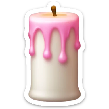 Light pink magic candle Halloween  sticker
