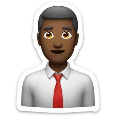 man with an red exclamation mark sticker