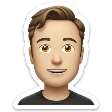 Elon musk + 🙄 sticker