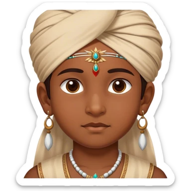 a racist image of an indian kid named rutva sticker