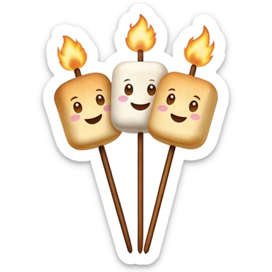 marshmallows on skewers sticker