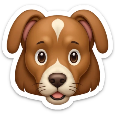 A big dog looking g forward sticker