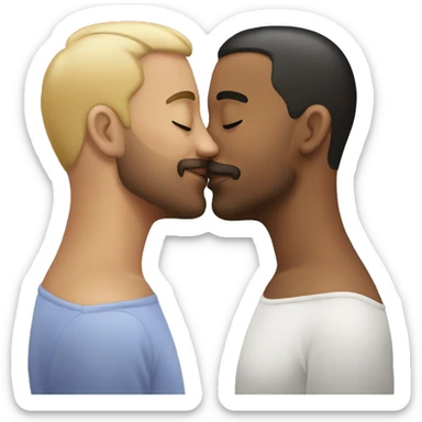 Two gay men kissing sticker