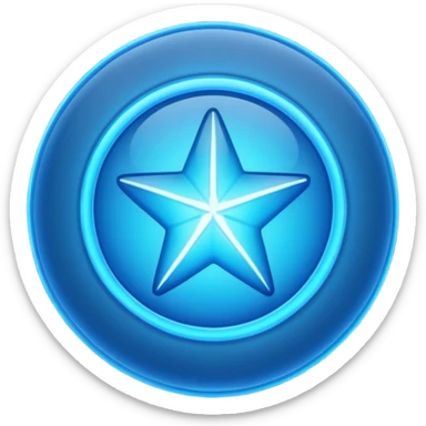 Blue star let it be more like a circle  sticker