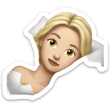 White girl laying down sticker